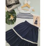 Conj Fem Saia Milon Branco