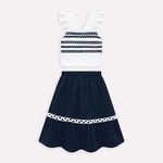 Conj Fem Saia Milon Branco