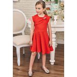 Vestido Verm Laço Kukie Vermelho