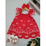 Vestido Laço Verm Kyly Vermelho