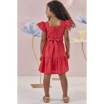 Vestido Tricoline Ver Kukie Vermelho