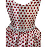 Vestido Infantil Juvenil Curto Fantasia Anos 60 Com Lenço De Cabeça