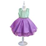 Vestido Infantil Princesa Ariel Luxo Fantasia Aniversário