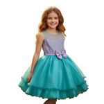 Vestido Infantil Juvenil Sereia Ariel Brilho Aniversário 