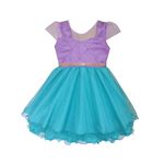 Vestido Infantil Ariel Princesa Sereia Fantasia Carnaval