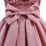 Vestido Rose Infantil Menina Festa Glitter Perolas Elegante Com Babado 