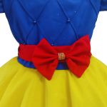 Vestido Juvenil Branca De Neve Festa Fantasia Curto 