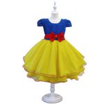 Vestido Juvenil Branca De Neve Festa Fantasia Curto 