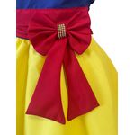Vestido Juvenil Infantil Branca De Neve Festa Fantasia Curto