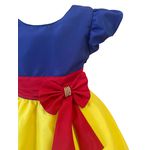 Vestido Juvenil Infantil Branca De Neve Festa Fantasia Curto