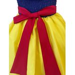 Vestido Juvenil Infantil Branca De Neve Festa Fantasia Curto