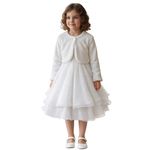 Casaquinho Bolero Branco Infantil Menina Plush Inverno Aniversario