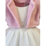Casaquinho Bolero Rosa Infantil Juvenil Menina Plush Inverno Aniversario 