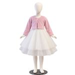 Casaquinho Bolero Rosa Infantil Juvenil Menina Plush Inverno Aniversario 