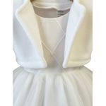 Casaquinho Bolero Branco Infantil Menina Plush Inverno Aniversario