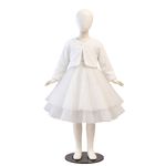 Casaquinho Bolero Branco Infantil Menina Plush Inverno Aniversario