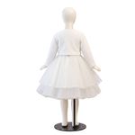 Casaquinho Bolero Branco Infantil Menina Plush Inverno Aniversario