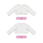 Casaquinho Bolero Branco Infantil Menina Plush Inverno Aniversario