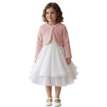 Casaquinho Bolero Rosa Infantil Juvenil Menina Plush Inverno Aniversario 