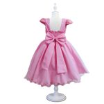 Vestido Juvenil Princesa Rosa Bebe Bordado Casamento Batizado Curto 