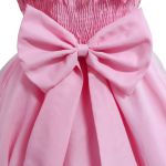 Vestido Juvenil Princesa Rosa Bebe Bordado Casamento Batizado Curto 