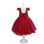 Vestido Juvenil Princesa Vermelho Bordado Casamento Batizado Curto 