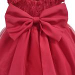 Vestido Juvenil Princesa Vermelho Bordado Casamento Batizado Curto 