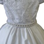Vestido Juvenil Princesa Branco Bordado Casamento Batizado Curto 