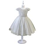Vestido Juvenil Princesa Branco Bordado Casamento Batizado Curto 