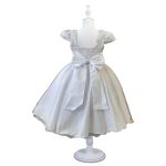 Vestido Juvenil Princesa Branco Bordado Casamento Batizado Curto 