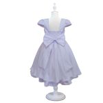 Vestido Juvenil Branco Curto Bordado Saia Lisa Com Cinto Dourado 