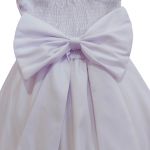 Vestido Juvenil Branco Curto Bordado Saia Lisa Com Cinto Dourado 