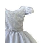 Vestido Infantil Branco Daminha Casamento Batizado Bordado