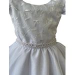 Vestido Infantil Branco Daminha Casamento Batizado Bordado