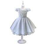 Vestido Infantil Branco Daminha Casamento Batizado Bordado