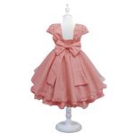 Vestido Infantil Juvenil Nude Daminha Casamento Batizado Bordado 