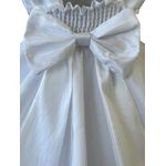 Vestido De Bebê Batizado Menina Champanhe Com Faixa Cabelo