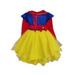 Vestido Infantil Princesa Branca De Neve Com Capa