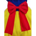 Vestido Infantil Princesa Branca De Neve Com Capa
