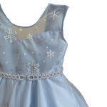 Vestido Infantil Frozen Elsa Princesa Festa Luxo Com Capa