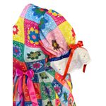 Vestido Infantil Juvenil Festa Junina Florido Quadrilha São João Flores Bandeirinhas 