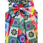 Vestido Infantil Juvenil Festa Junina Florido Quadrilha São João Flores Bandeirinhas 