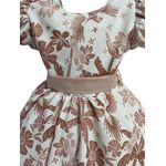 Vestido Infantil Flora Rose Estampado Flores Passarinho Primavera 