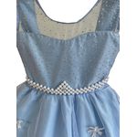 Vestido Frozen Infantil Princesa Capa Removível