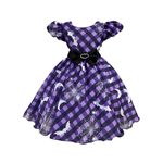 Vestido Infantil Juvenil Roxo Fantasia Halloween Festa Temática 