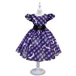 Vestido Infantil Juvenil Roxo Fantasia Halloween Festa Temática 