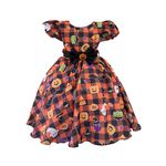 Vestido Infantil Juvenil Preto Fantasia Halloween Festa Temática 