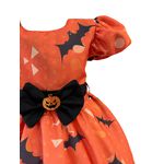 Vestido Infantil Juvenil Laranja Fantasia Halloween Festa Temática