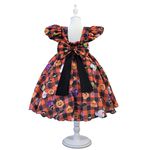 Vestido Infantil Juvenil Preto Fantasia Halloween Festa Temática 