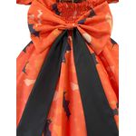 Vestido Infantil Juvenil Laranja Fantasia Halloween Festa Temática